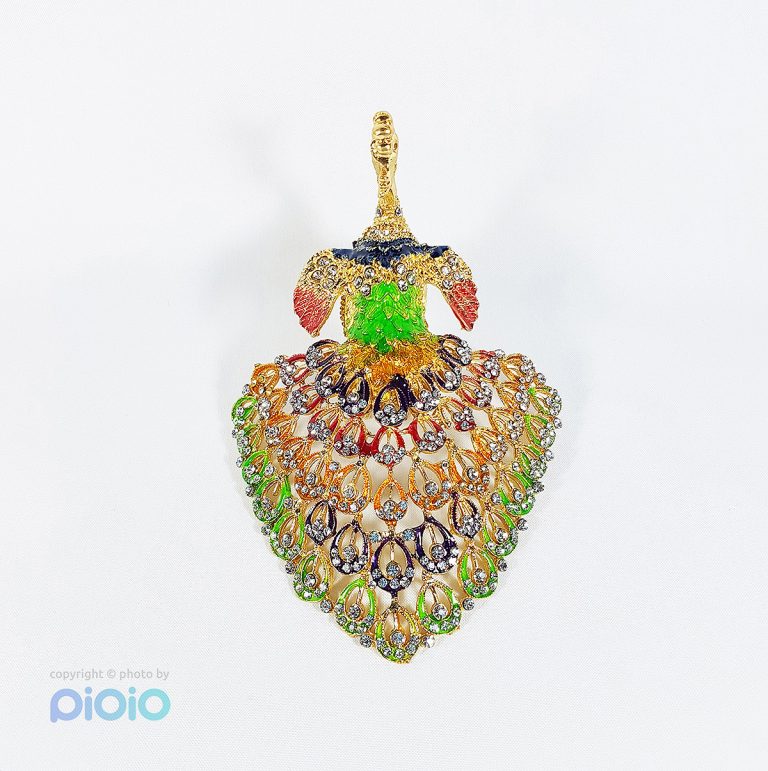 مجسمه طاووس طرح برنجی