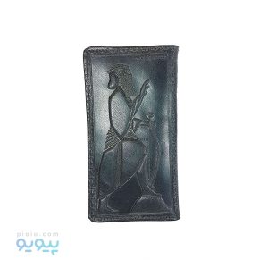 کیف پول پالتویی طرح هخامنشی چرم بزی