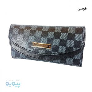 کیف پول زنانه هلالی شطرنجی لویی ویتون