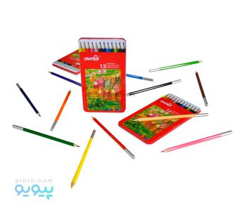مداد رنگی 12 رنگ اونر جعبه فلزی