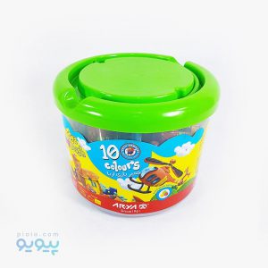 خمیر بازی سطلی 10 رنگ آریا