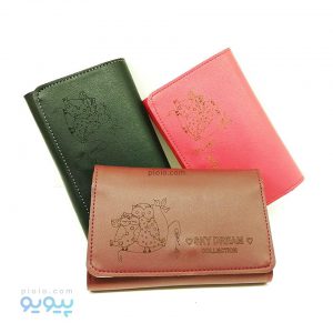 کیف پول اسپرت چرم طرح جغد عاشق