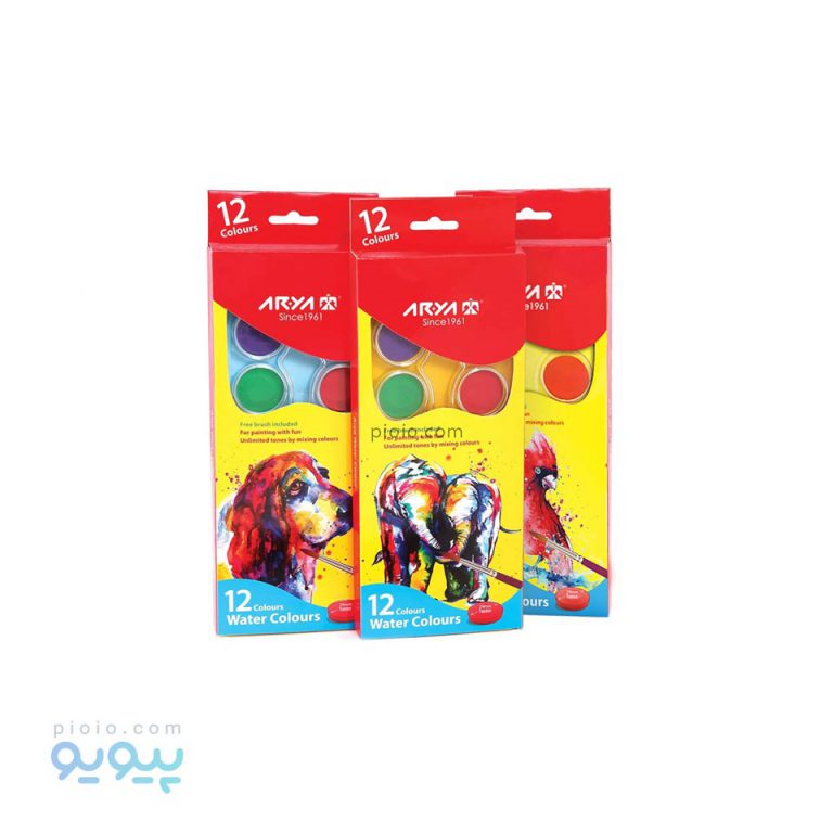 آبرنگ 12 رنگ بیضی بزرگ