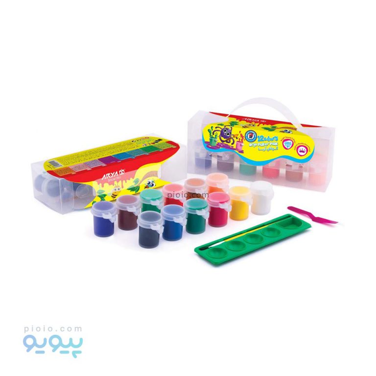 گواش 12 رنگ پوسته بزرگ طلقی
