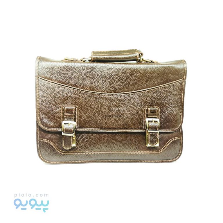 کیف اداری چرم گاوی طرح فلوتر جلو سگک