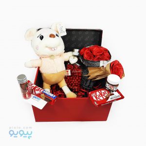 کادو باحال ولنتاین با عروسک موش لباس نارنجی - پیویو
