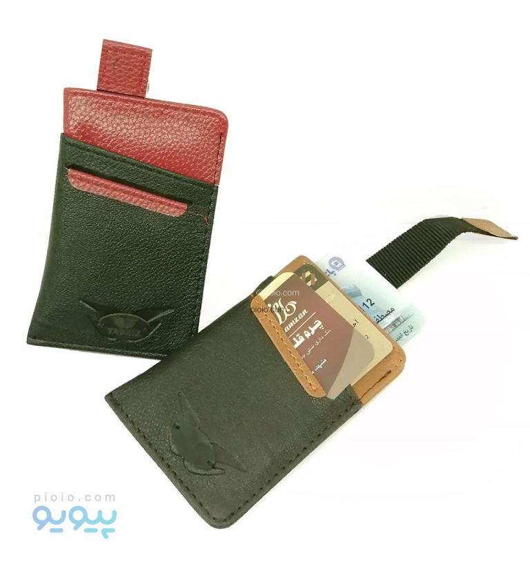 کیف کارت بانکی چرم تبریز دو رنگ