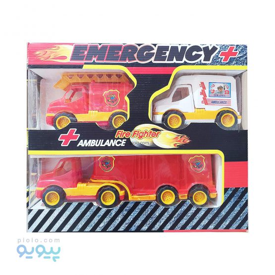 پک ماشین اسباب بازی مدل Emergency