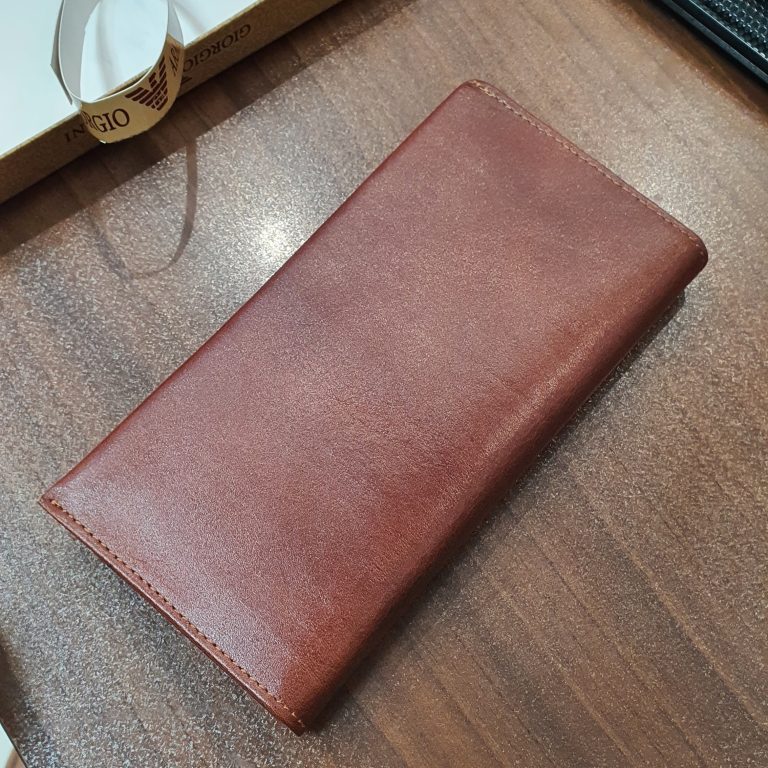 کیف پول پالتویی جا دار چرم طبیعی