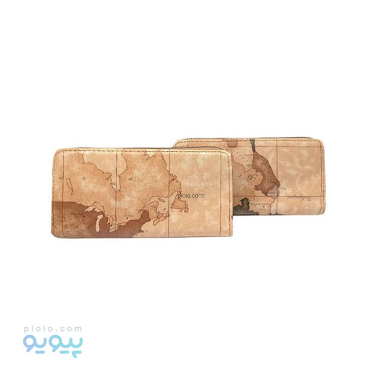 کیف پول چرم مصنوعی دوزیپ کد F1124