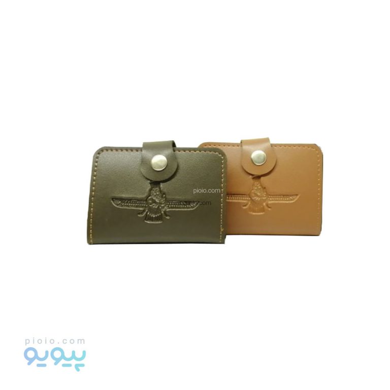 کیف جا کارتی دکمه دار چرم