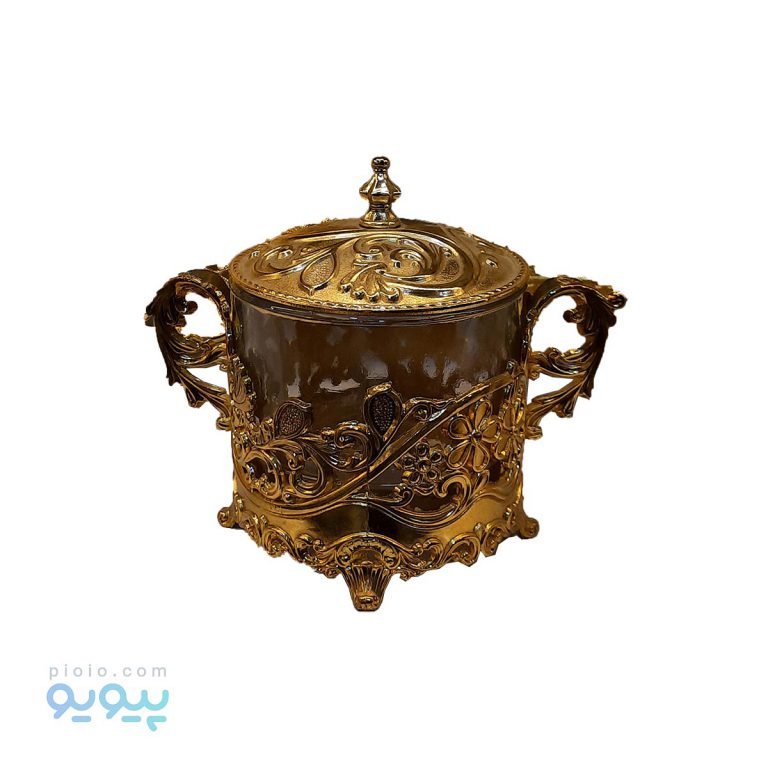 قندان شیشه ای فلزی مدل 78