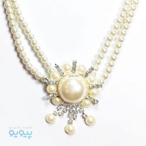 نیم ست گردنبند و گوشواره مروارید کد 9003