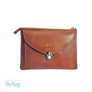 کیف چرم طبیعی پاسپورتی قفل ناخنی