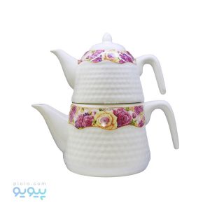 ست کتری و قوری چینی طرح گل