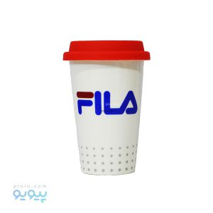 ماگ سرامیکی طرح Fila با درب سیلیکونی
