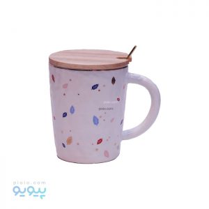 ماگ سرامیکی با درب چوبی کد 403