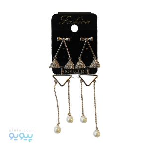 گوشواره آویز بلند نگین دار