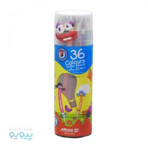 مداد رنگی آریا 36 رنگ استوانه ای