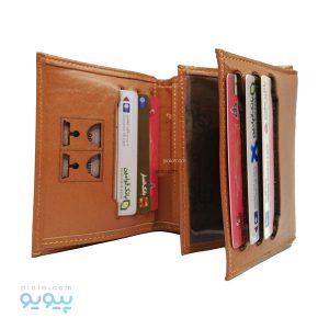 کیف پول جیبی چرم نیم کتی کتابی