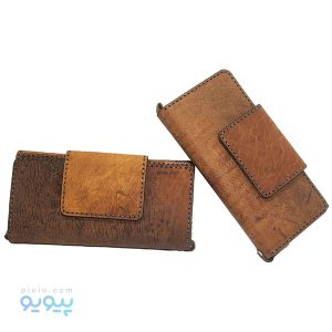 کیف پول چرم گاوی شیک بند دار