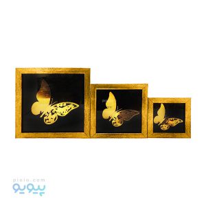 قاب دکوری 3 عددی طرح پروانه