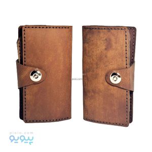 کیف پول چرمی ابر و بادی تک دکمه