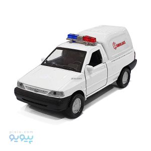 ماکت ماشین فلزی پراید وانت آمبولانس و پلیس طاها تویز 1512AP عمده و کارتنی_پیویو