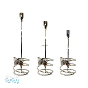 ست 3 عددی جاشمعی طرح پروانه