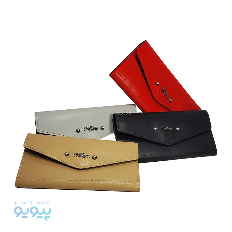 کیف پول زنانه سه لت مدل نگین دار