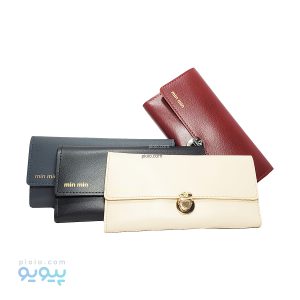 کیف پول چرم زنانه قفل ناخنی MIN MIN