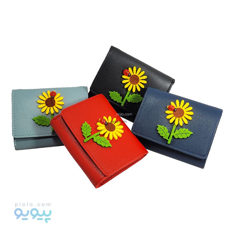 کیف پول فانتزی سه لت گل آفتابگردان