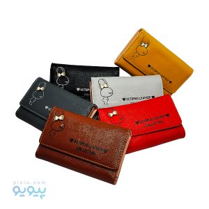 کیف پول فانتزی چرم خرگوش و پاپیون