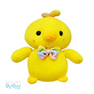 عروسک جوجه کاکلی با پاپیون رنگی رنگی
