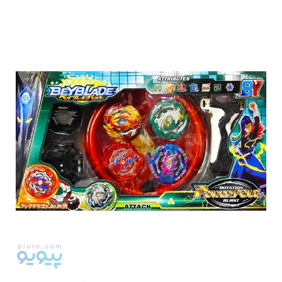 مجموعه 7 تکه اسباب بازی فرفره انفجاری مدل Beyblade