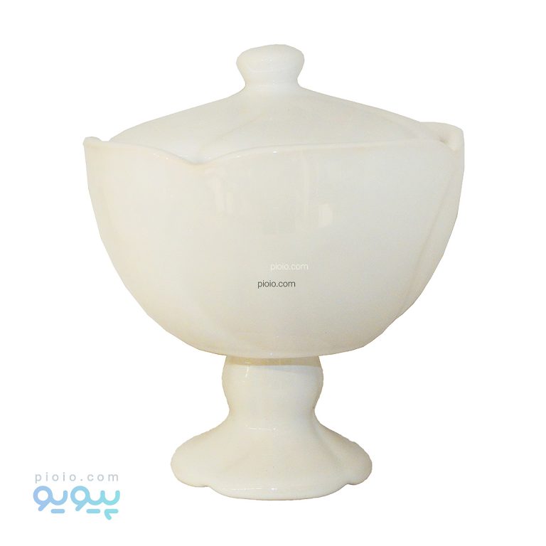شکلات خوری سرامیکی طرح لاله پایه دار