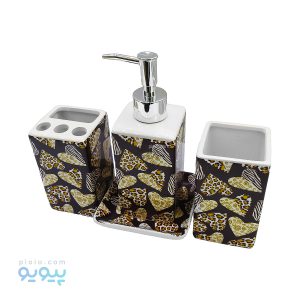 ست سرامیکی سرویس بهداشتی طرح قلب پلنگی
