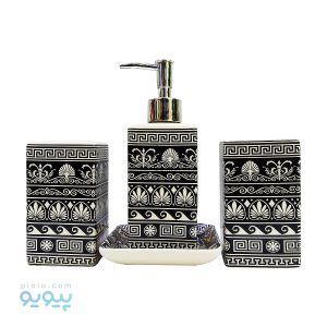 ست سرویس بهداشتی سفیدمشکی عروس