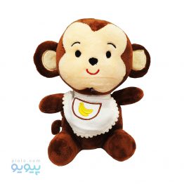عروسک نوزاد میمون با پیشبند موزی