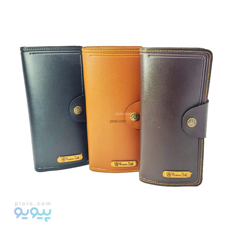 کیف پول دکمه ای مردانه چرمی شیک