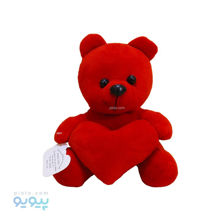 عروسک خرس قرمز قلب به دست ولنتاین