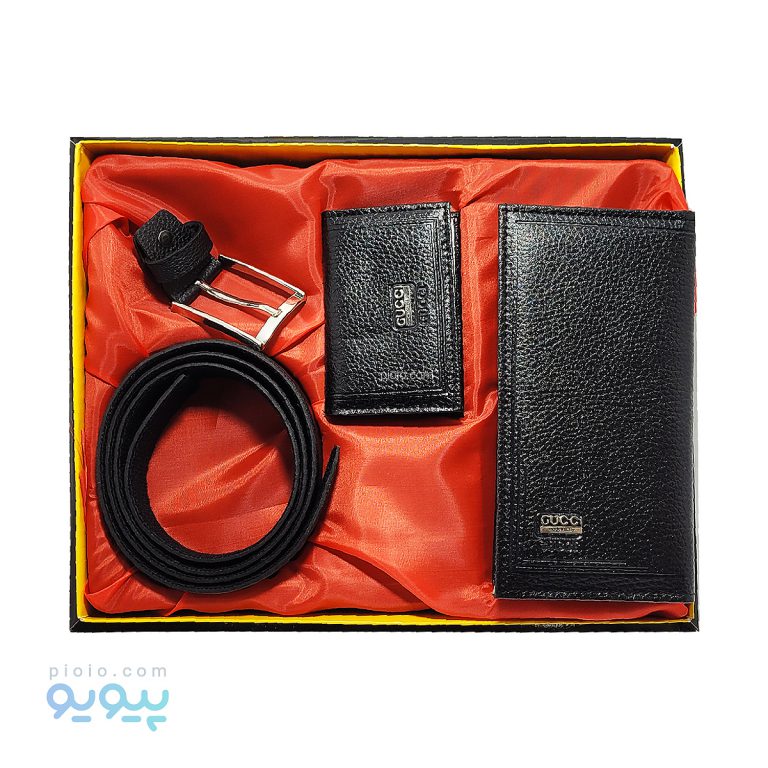 ست هدیه چرم 4تکه برند Gucci