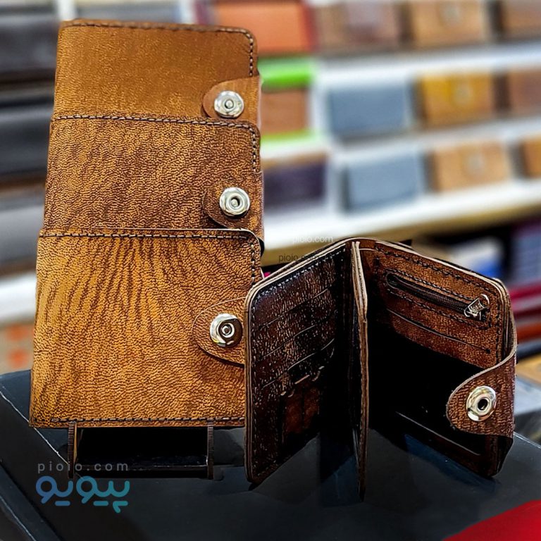 کیف پول جیبی مگنتی چرم دست دوز -پیویو