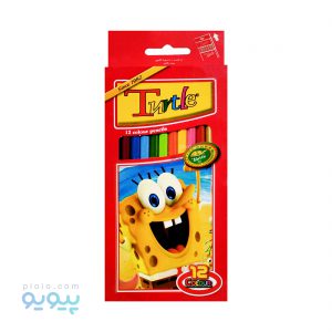 مداد رنگی 12 رنگ برند turtle جعبه مقوایی-پیویو