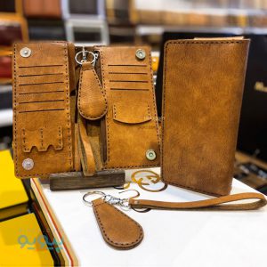 کیف پول چرم مصنوعی کتابی-پیویو