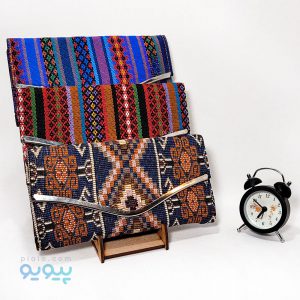 کیف پول سه لت سنتی لبه فلزی-پیویو