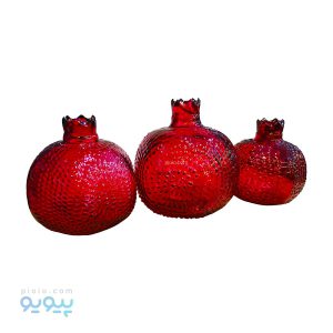 انار شیشه ای دکوری سه تایی-پیویو