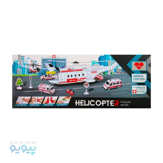 ست هلیکوپتر و ماشین مدل آمبولانس آیتم 1619-8