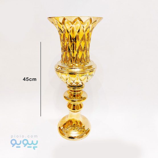 گلدان نیلوفر شیشه ای طلایی-پیویو