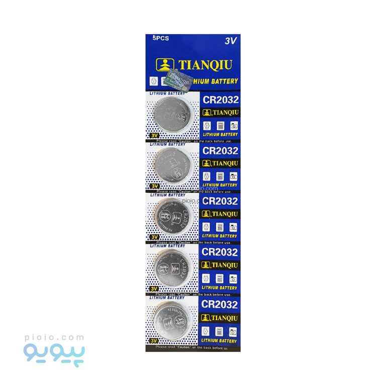 باتری سکه ای تیانیکو مدل CR2032 بسته 5 عددی_پیویو